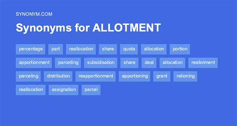 allot synonym|opposite of allotment.